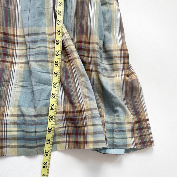 Traces Of Me Tunic Mahi Cotton Silk Plaid Dress Blue Slow Fashion Size Medium - Picture 11 of 11